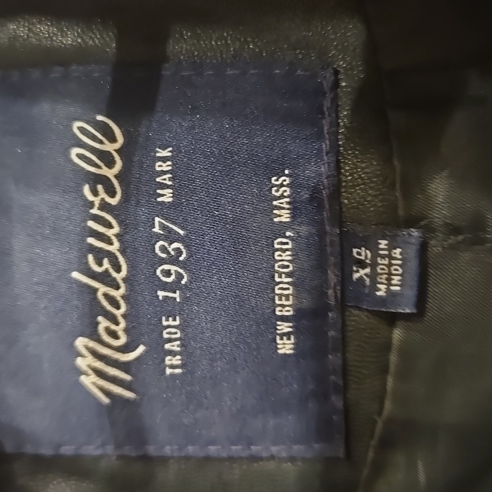 Madewell The Washed Leather Motorcycle Size XS - Picture 9 of 16